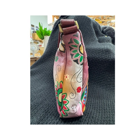 Anuschka Colorful Elephant Design Women's Bag - Picture 4 of 10